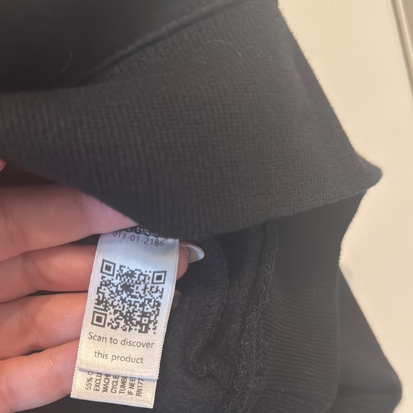 Universal Thread Women's Black Crew Neck Sweatshirt with Cheers Embroidery - Picture 3 of 6